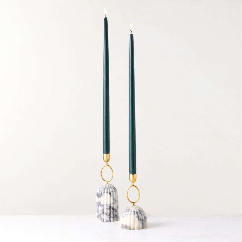 Green Taper Candles 18" Set of 2 - image 1 of 3