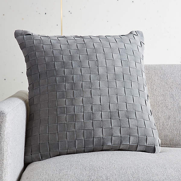 grey patterned cushion
