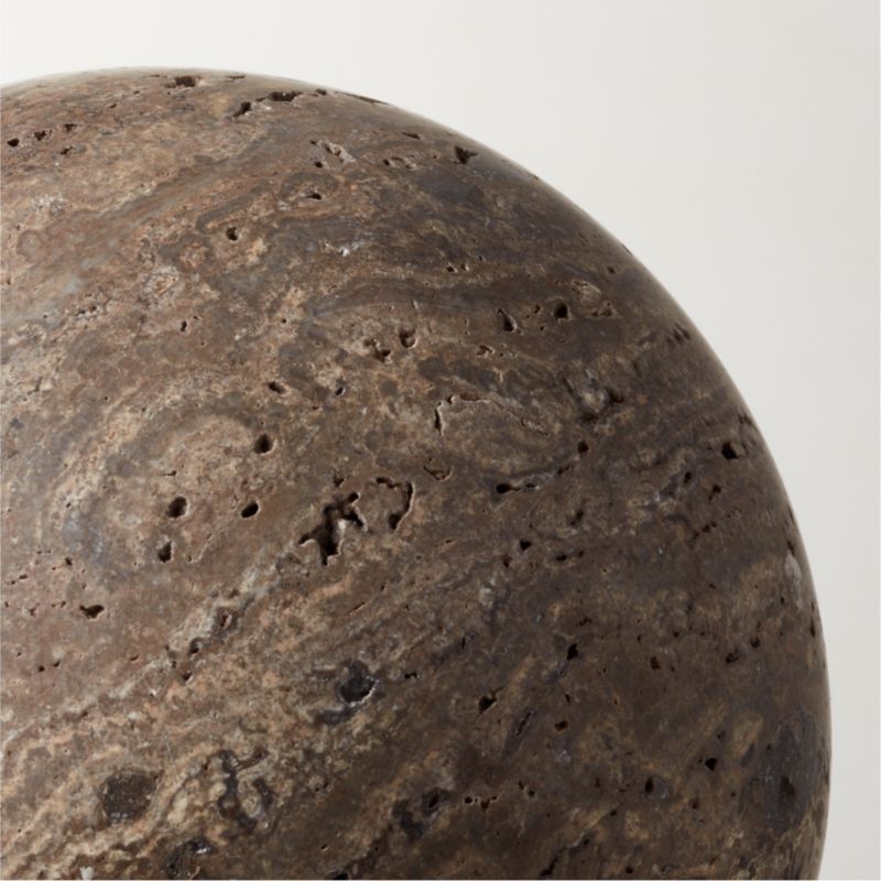 Grey Travertine Decorative Sphere - image 2 of 5