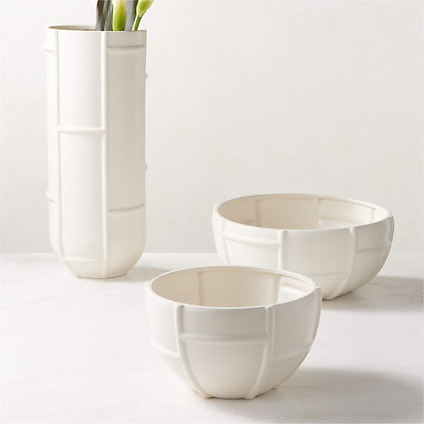 Grille White Decorative Bowls
