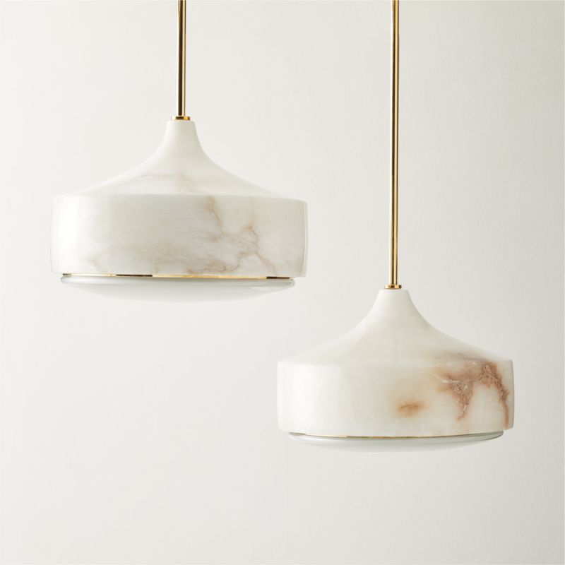 Groove Alabaster Pendant Light 13" - image 5 of 7