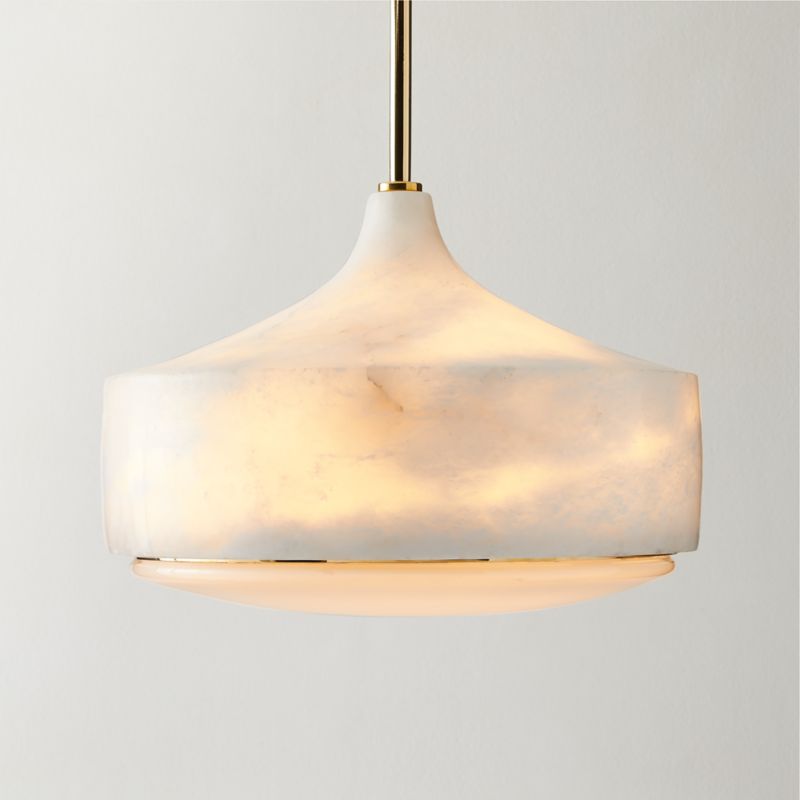 Groove Alabaster Pendant Light 13" - image 0 of 7