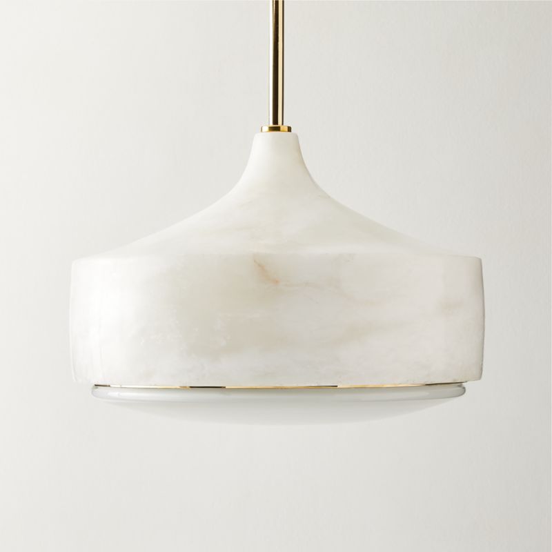 Groove Alabaster Pendant Light 13" - image 2 of 7