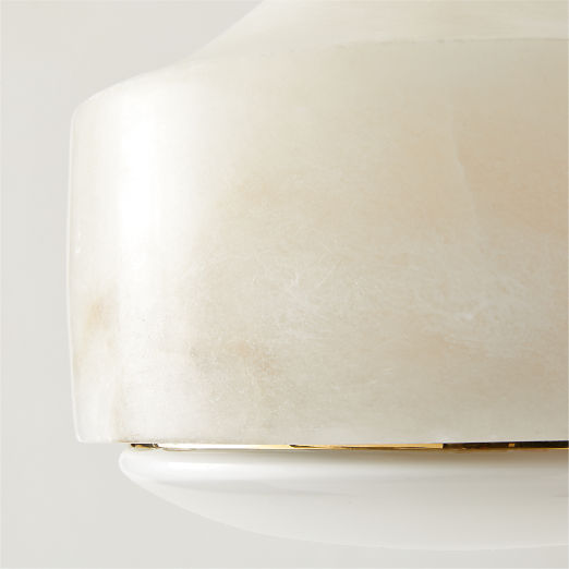 Groove Alabaster Pendant Light 9"