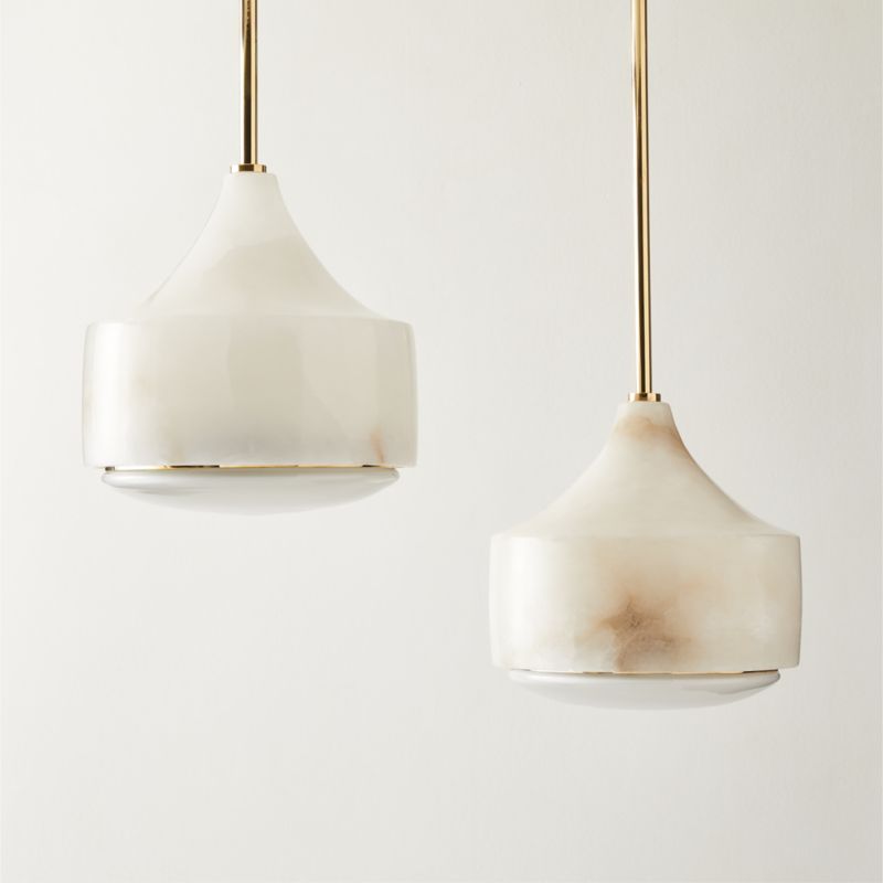 Groove Alabaster Pendant Light 9" - image 5 of 6