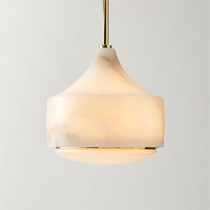 Groove Alabaster Pendant Light 9" - image 0 of 6