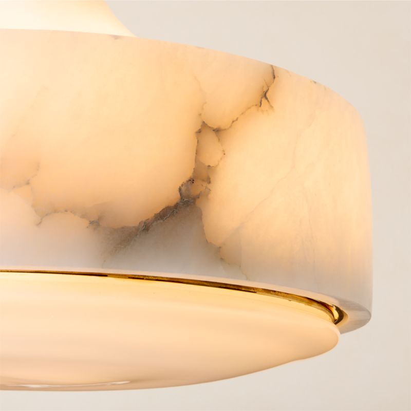 Groove Alabaster Pendant Light 13" - image 5 of 9