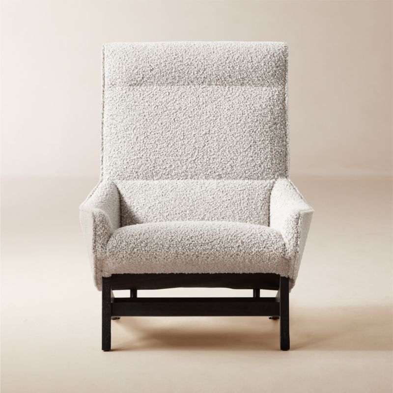 Grosseto Peppered Grey Boucle Lounge Chair by Gianfranco Frattini - image 0 of 12