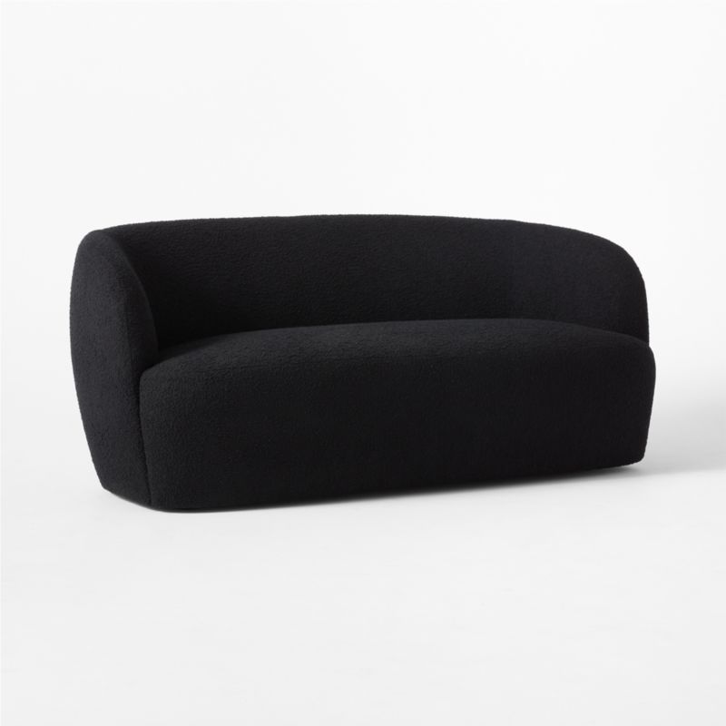 Gwyneth 68" Black Boucle Loveseat by goop - image 9 of 11