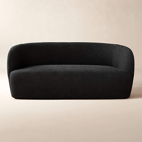 Gwyneth 68" Black Boucle Loveseat by goop