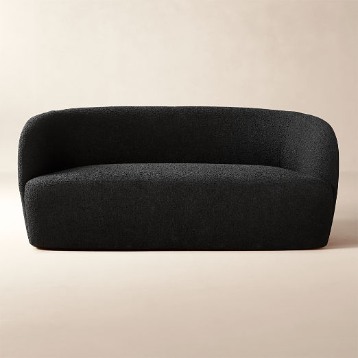 Gwyneth 68" Black Boucle Loveseat by goop