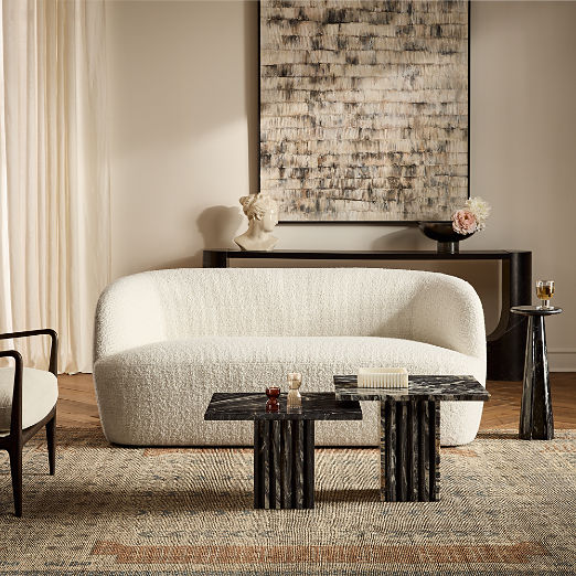 Gwyneth 68" Ivory Boucle Loveseat by goop
