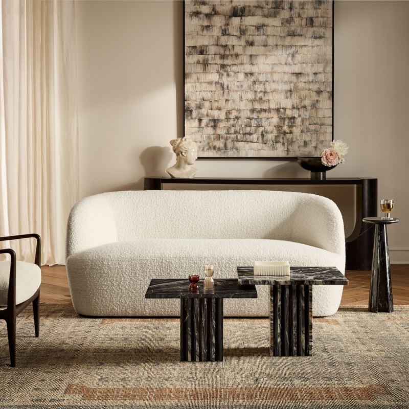 Gwyneth 68" Ivory Boucle Loveseat by goop - image 2 of 9