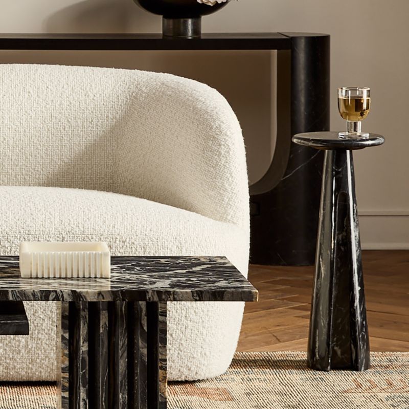 Ciccio Black Marble Side Table - image 2 of 9
