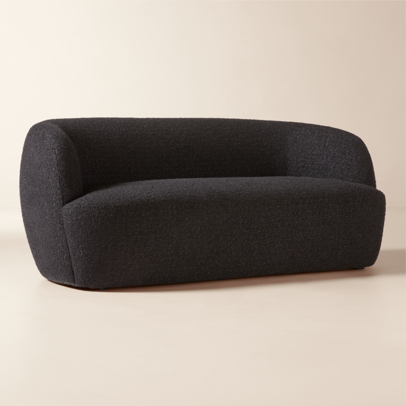 Gwyneth 68" Black Boucle Loveseat by goop - image 5 of 10