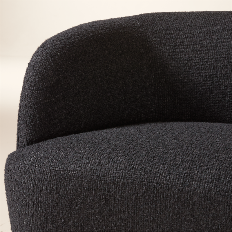 Gwyneth 68" Black Boucle Loveseat by goop - image 8 of 10