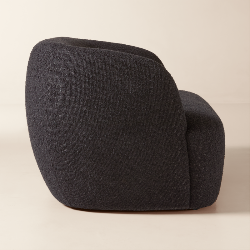 Gwyneth 68" Black Boucle Loveseat by goop - image 6 of 10