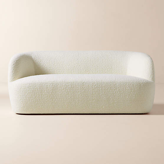 Gwyneth 68" Ivory Boucle Loveseat by goop