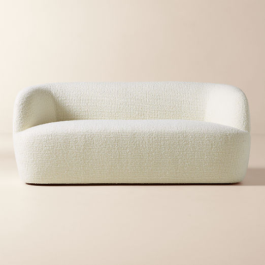 Gwyneth 68" Ivory Boucle Loveseat by goop
