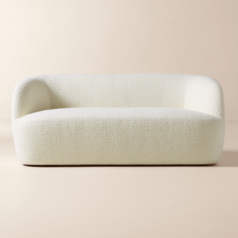Gwyneth 68" Ivory Boucle Loveseat by goop - image 0 of 9