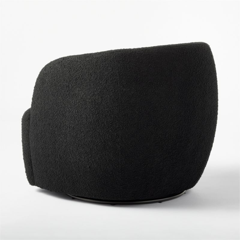 Gwyneth Black Boucle Swivel Chair by goop - image 10 of 12