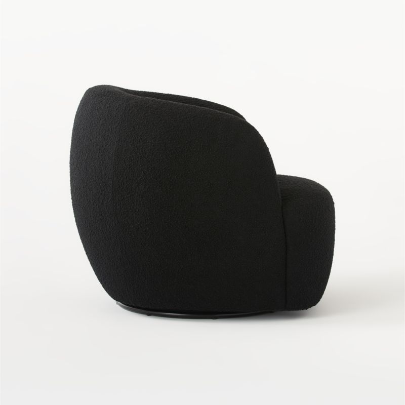 Gwyneth Black Boucle Swivel Chair by goop - image 9 of 12