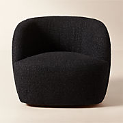 Gwyneth Ivory Boucle Swivel Chair by goop