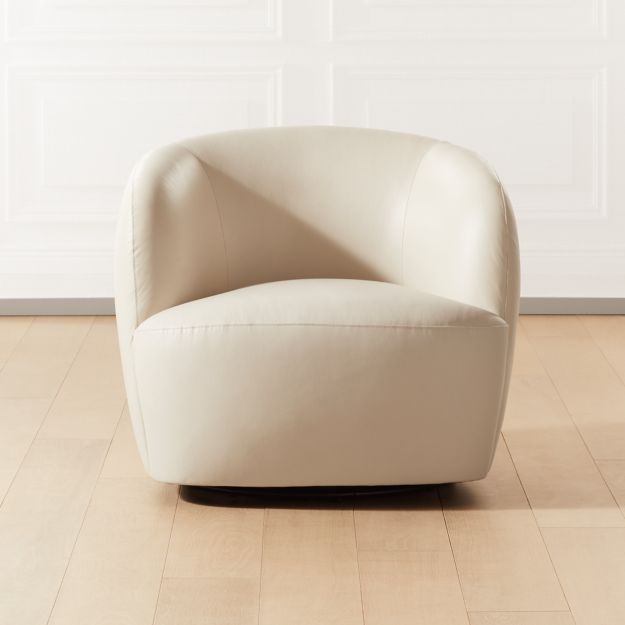 Gwyneth Ivory Leather Chair - SOLD OUT | CB2 Canada