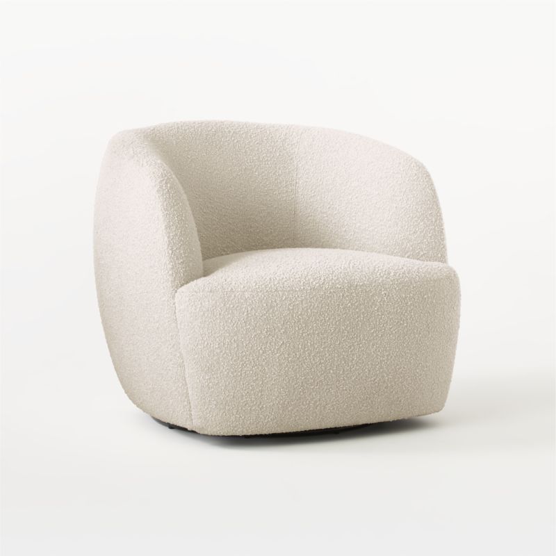 Gwyneth Swivel Chair Luca Storm by Goop | CB2