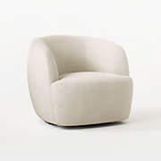 Gwyneth Ivory Boucle Swivel Chair Set of 2 by Goop + Reviews | CB2