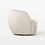 View Gwyneth Ivory Boucle Swivel Chair - image 6 of 10