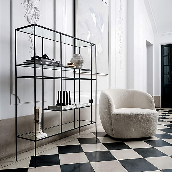 Cb2 shop black bookshelf