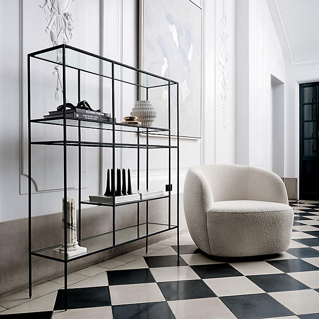 Black metal etagere sale