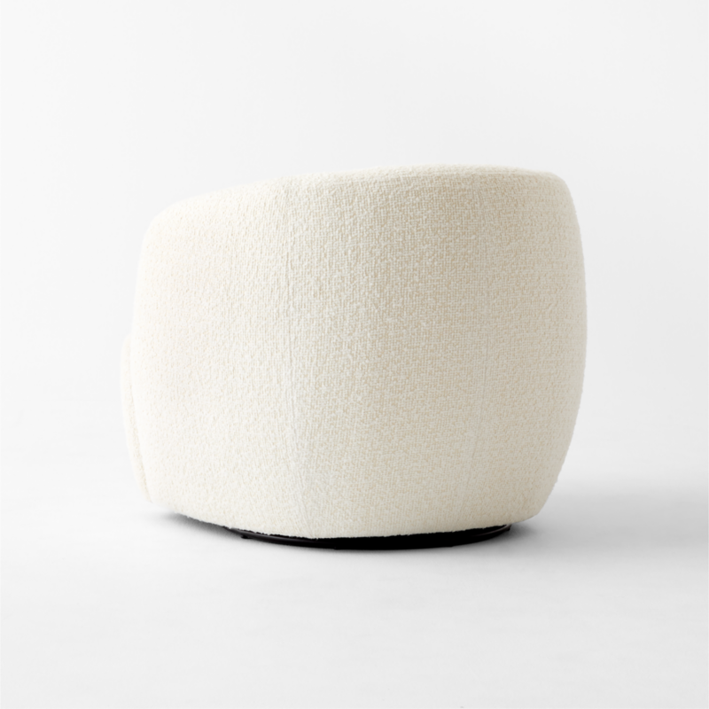 Gwyneth Ivory Boucle Swivel Chair by goop - image 8 of 14