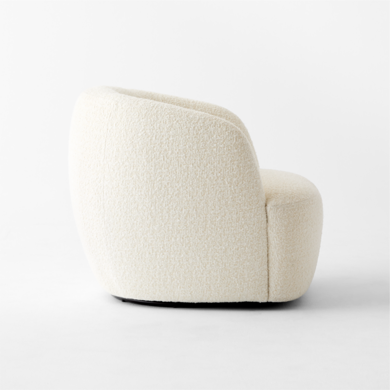 Gwyneth Ivory Boucle Swivel Chair by goop - image 7 of 14