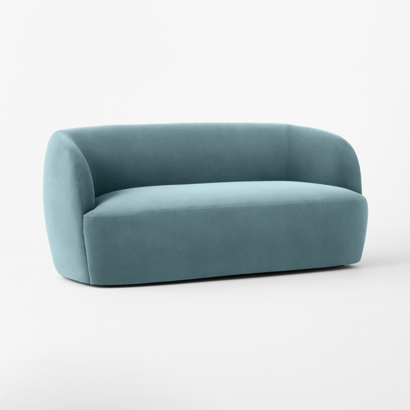 Gwyneth 68" Light Blue Velvet Loveseat by Goop - image 5 of 9