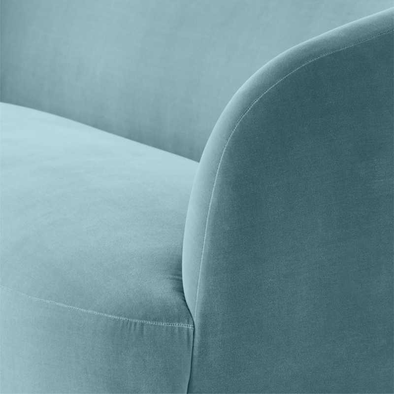 Gwyneth 68" Light Blue Velvet Loveseat by Goop - image 8 of 9