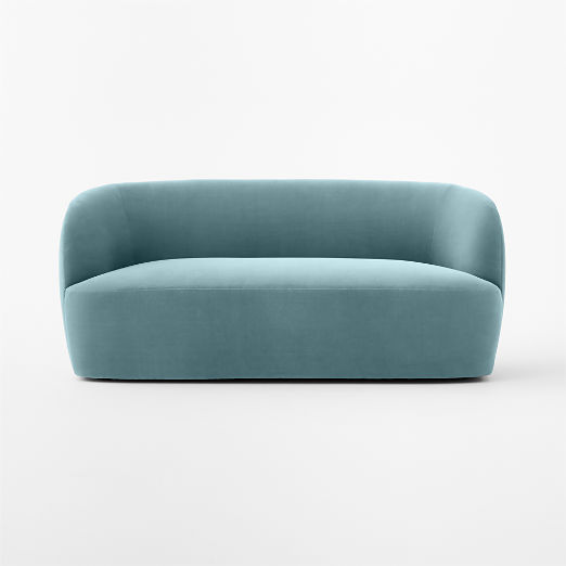 Gwyneth 68" Light Blue Velvet Loveseat by goop