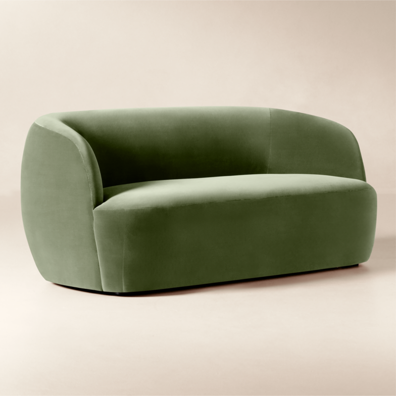 Gwyneth 68" Sage Green Velvet Loveseat - image 3 of 8
