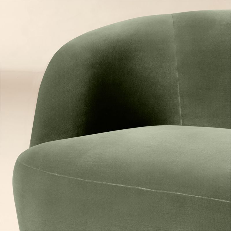 Gwyneth Sage Green Velvet Loveseat - image 6 of 8