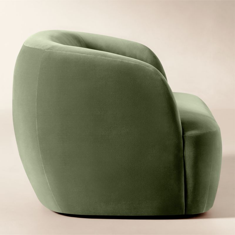 Gwyneth Sage Green Velvet Loveseat - image 4 of 8