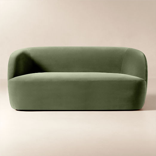 Gwyneth 68" Sage Green Velvet Loveseat