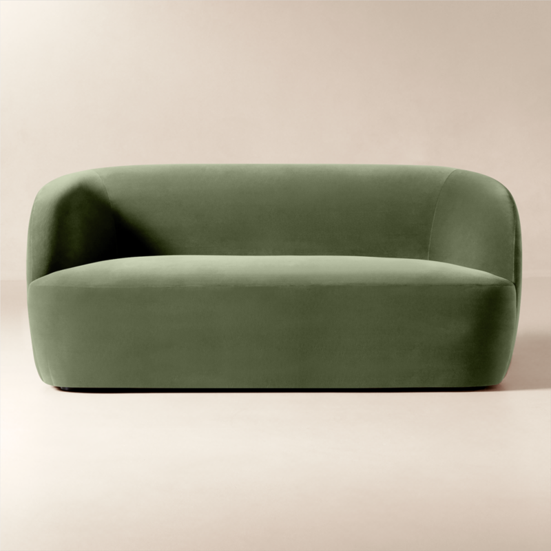Gwyneth 68" Sage Green Velvet Loveseat - image 0 of 8