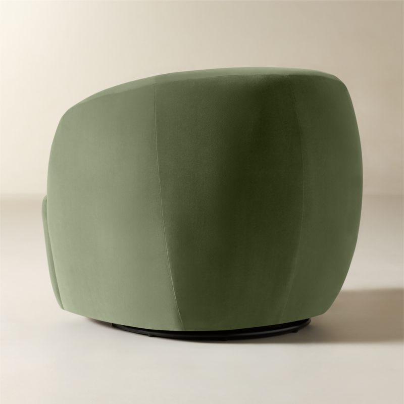 Gwyneth Sage Green Velvet Swivel Chair by goop - image 7 of 13