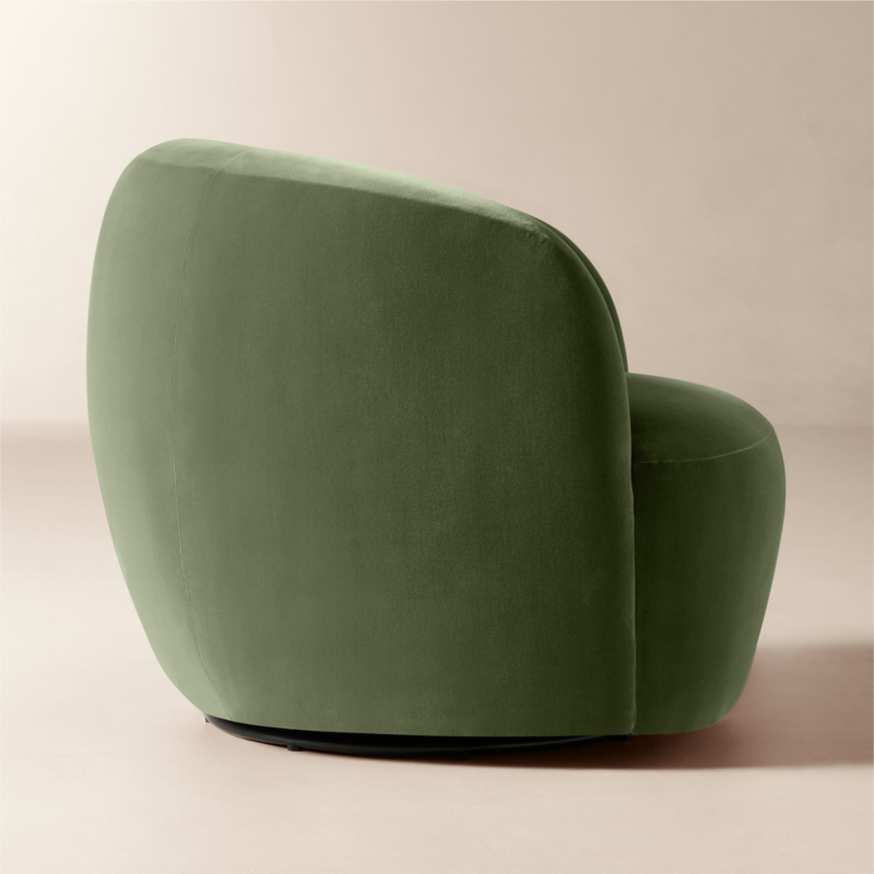 Gwyneth Sage Green Velvet Swivel Chair by goop - image 6 of 13