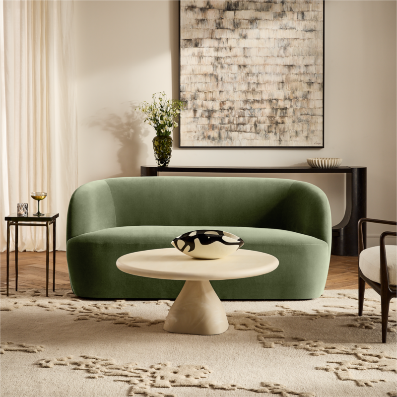 Gwyneth 68" Sage Green Velvet Loveseat - image 2 of 8