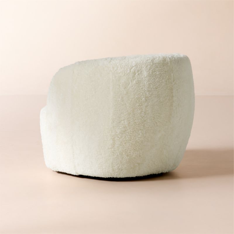 Gwyneth Shearling Swivel Chair by goop - image 6 of 7