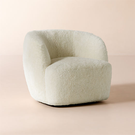 Gwyneth Shearling Swivel Chair by goop