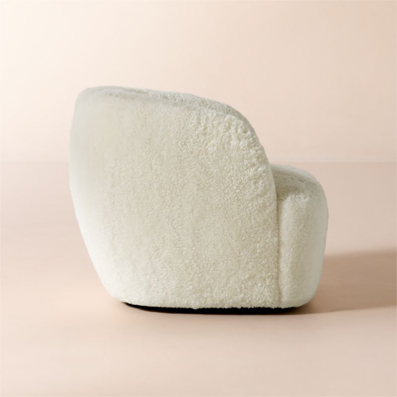 Gwyneth Shearling Swivel Chair by goop - image 5 of 7