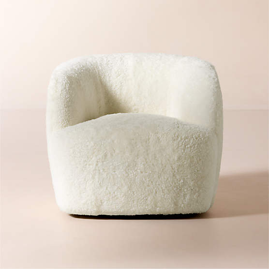 Gwyneth Shearling Swivel Chair by goop